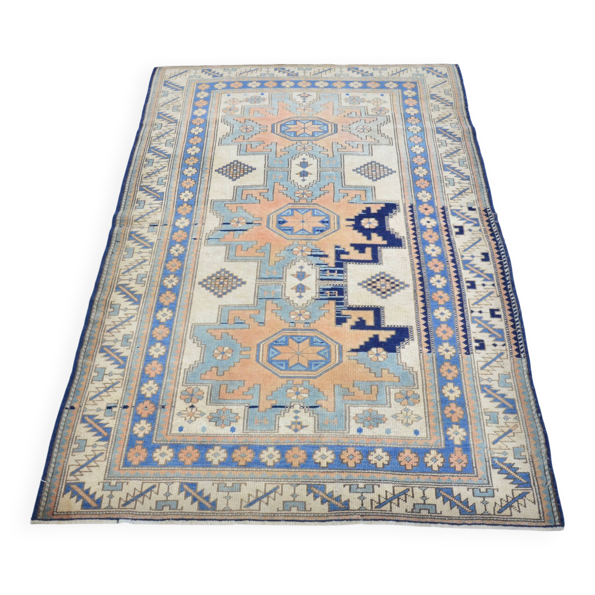 Geometric  Vintage Wool Carpet sku 3240