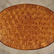 Small Marquetry Living Room Table, Louis XV / Louis XVI Transition style – 1920