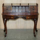 Demi-Lune Desk in Leather by Patrick Beakey Dublin circa 1850