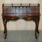 Bureau Demi-Lune en Cuir de Patrick Beakey Dublin circa 1850