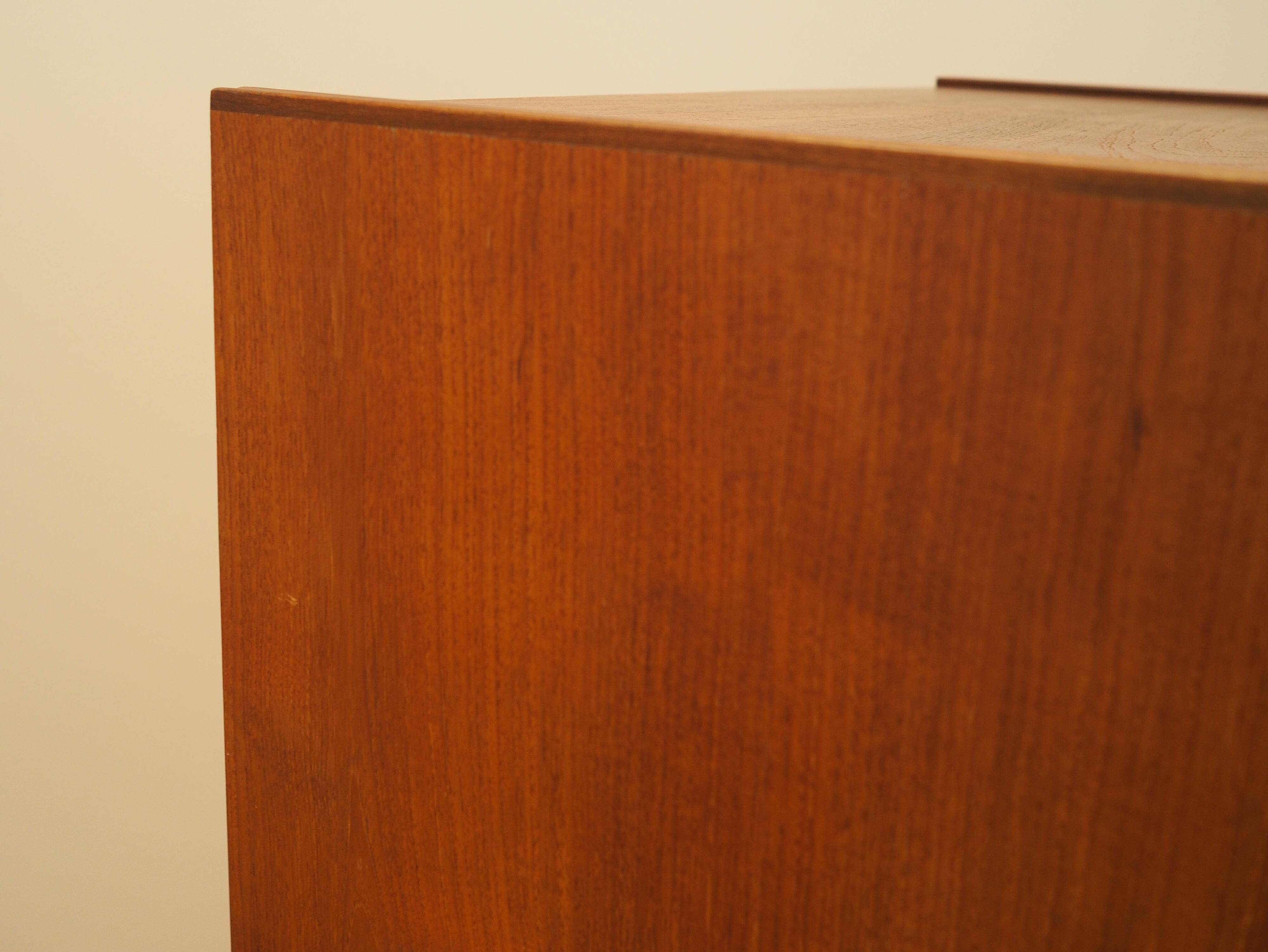 Commode en teck, design danois, années 1970, fabriquée au Danemark