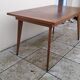 Table en chêne ancienne vintage pieds compas