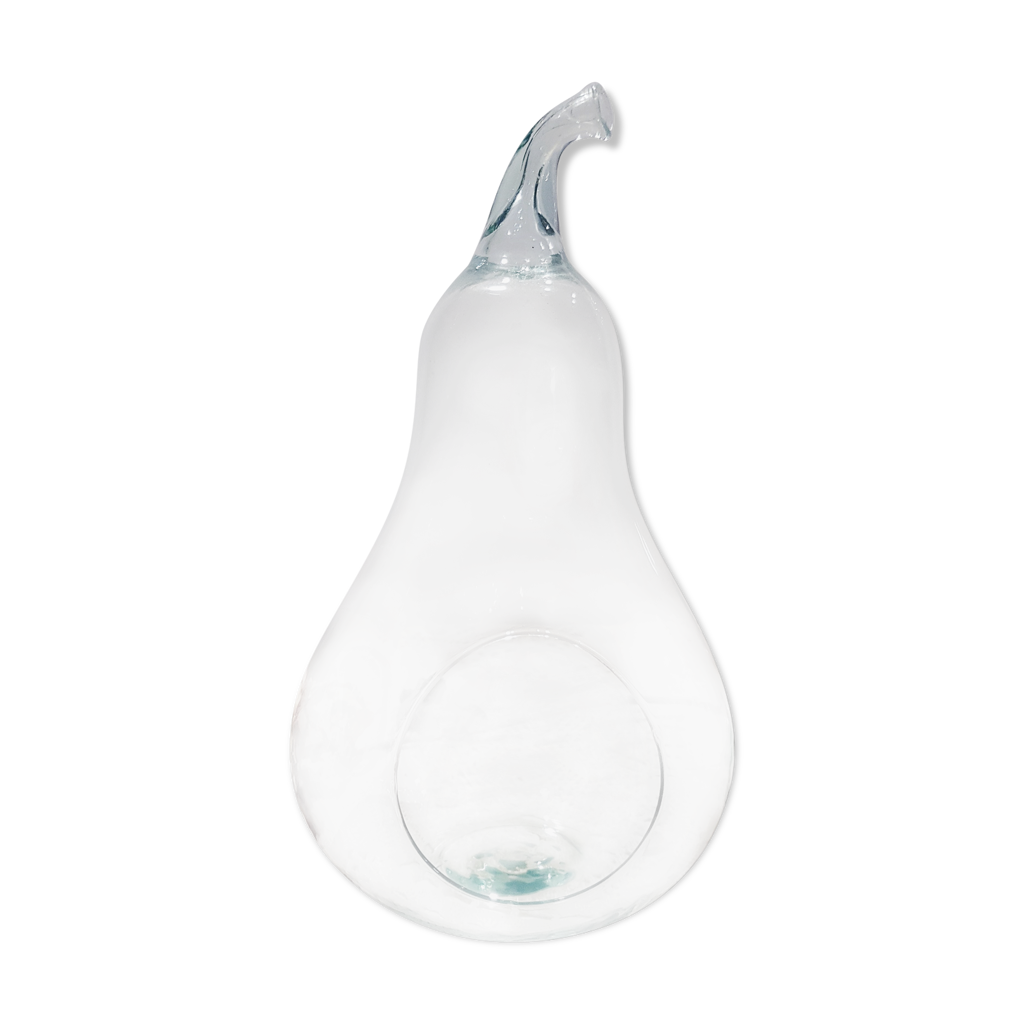 Terrarium en forme de poire en verre vintage pot pourrit Selency