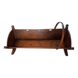 Large old wooden cradle