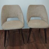 Beige vintage shaggy chairs