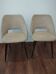 Beige vintage shaggy chairs