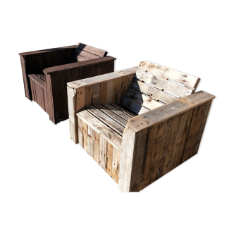 Fauteuils à palettes de bois