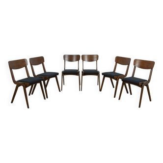 Boomerang dining chairs from Gościcńskie Furniture Fabryki, 1960s, Poland, set of 6