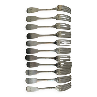 Silver-plated forks