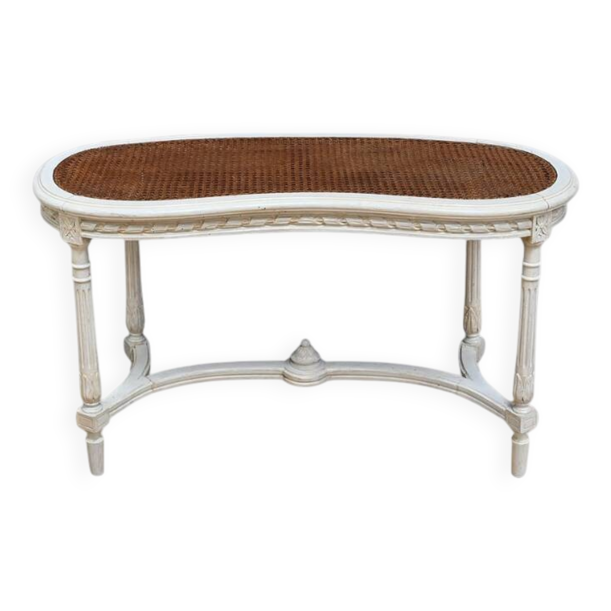 Painted wooden piano bench, Louis XVI style – Late 19th century