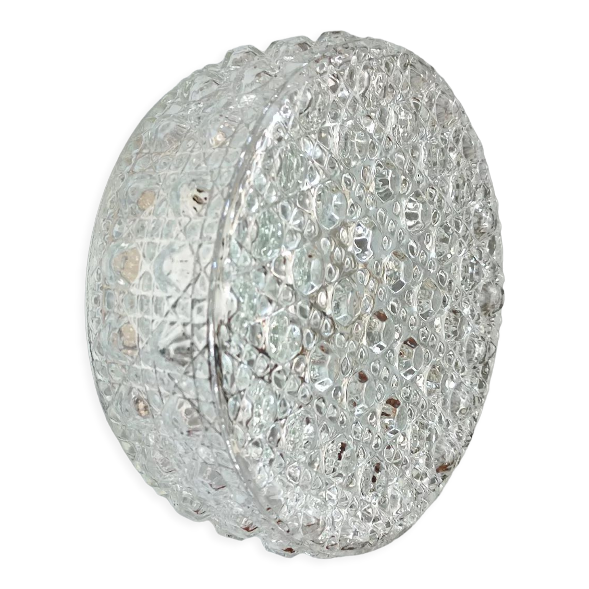 Prisma round ceiling light in vintage glass