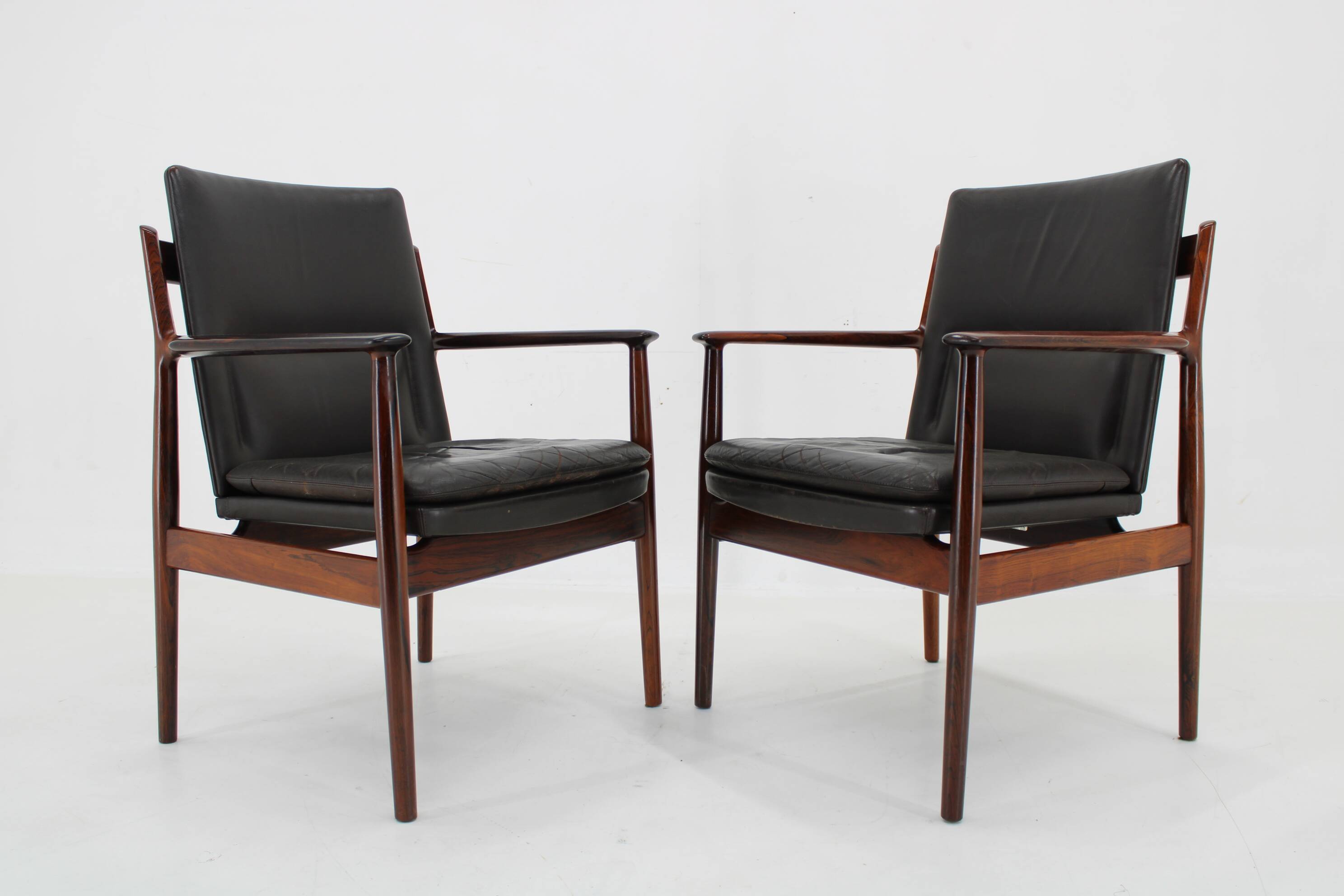 1960s Pair of Arne Vodder 431 Armchairs by Sibast Mobler, Denmark