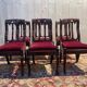Set of 6 Restoration period chairs in mahogany and threads