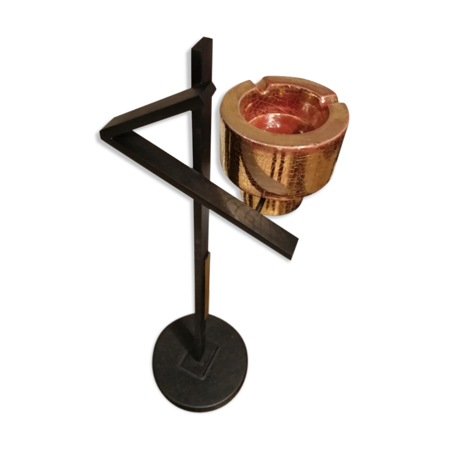 Vintage ashtray holder on foot