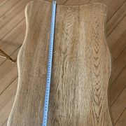 Table basse vintage en chêne, forme libre