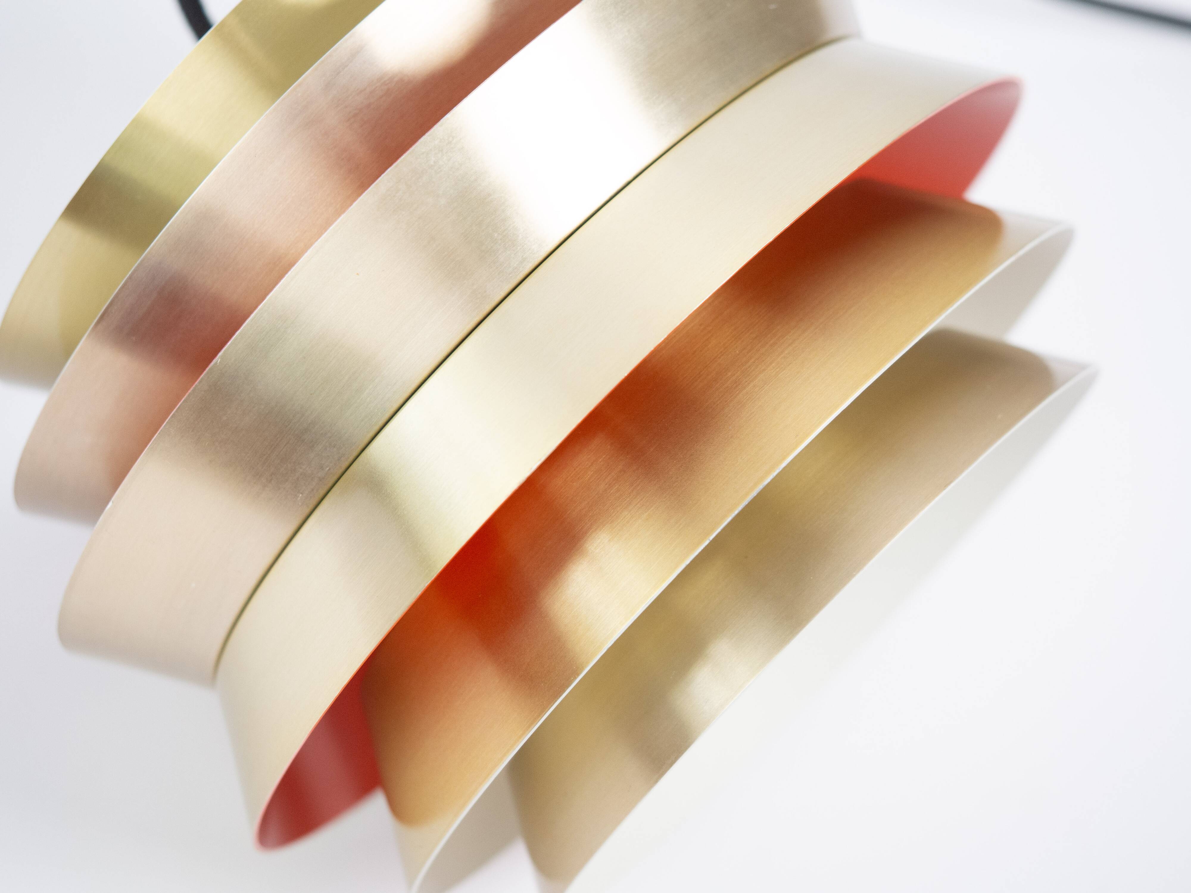 Pair of 2 Swedish vintage pendant lamps Trava by Carl Thore, Granhaga, 1960