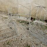 Rolling vintage store metal shelf