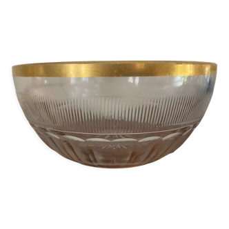 Antique crystal salad bowl