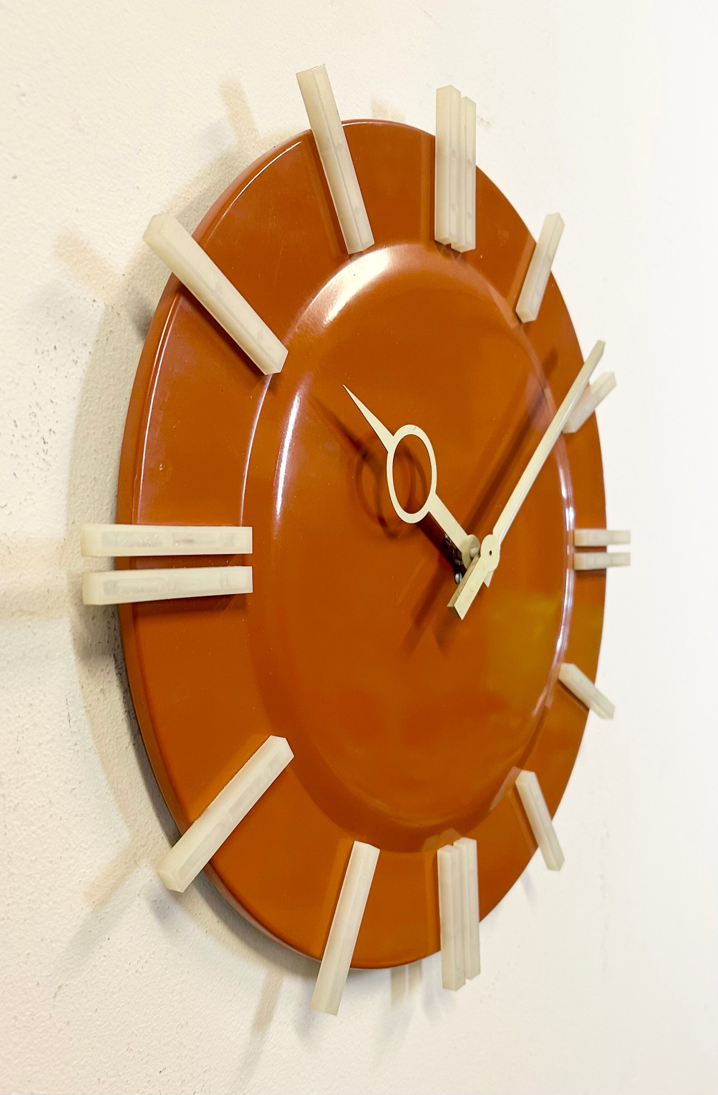 Industrial Office Wall Clock from Pragotron, 1970s