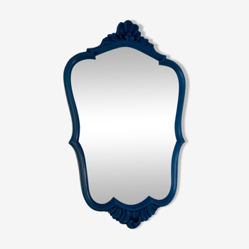 Blue baroque mirror