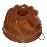 Ancien moule à Kouglof en tôle émaillée