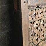 Large mirror - Indian carved wooden headboard