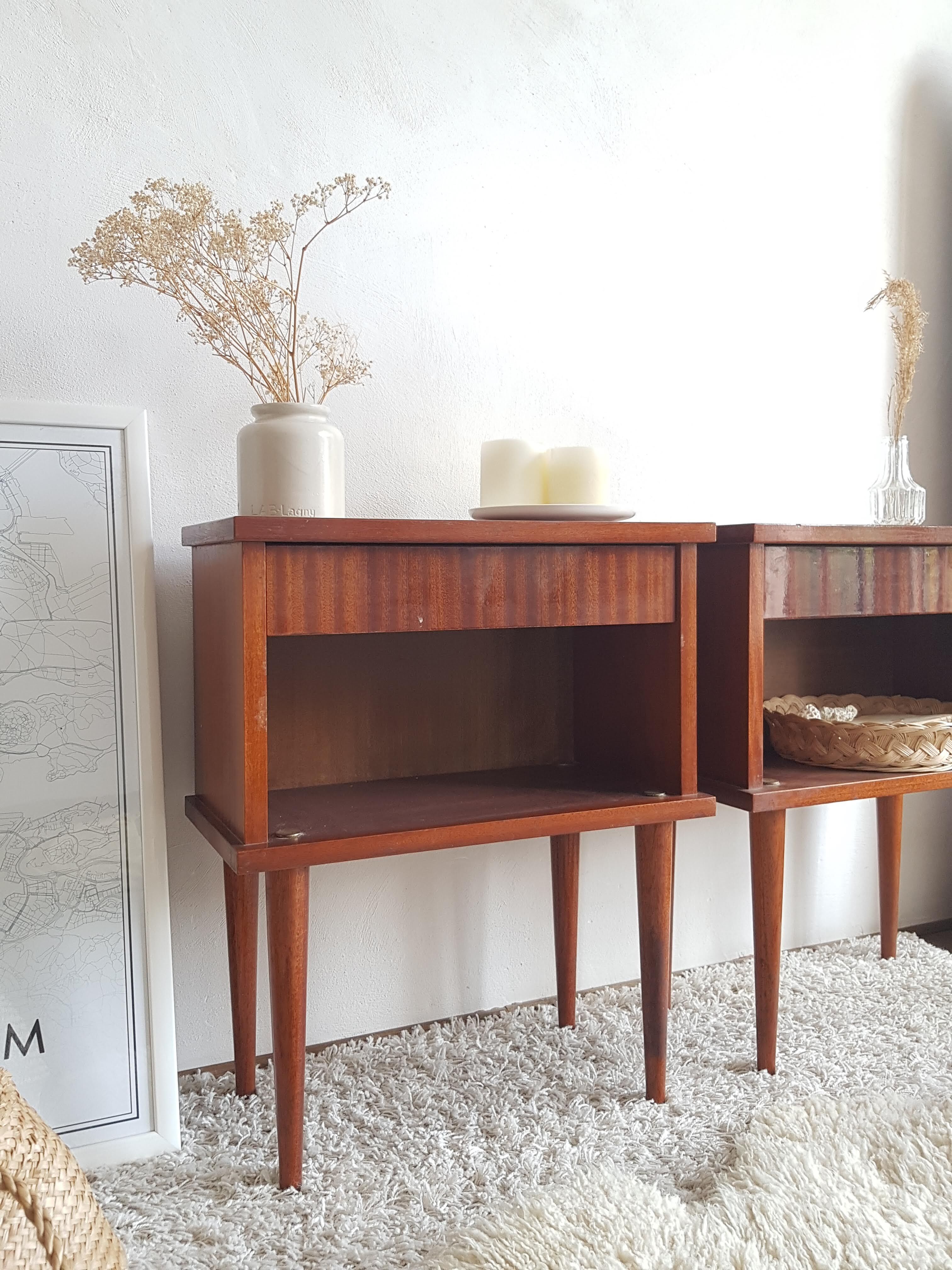 Pair of bedside tables circa 1960