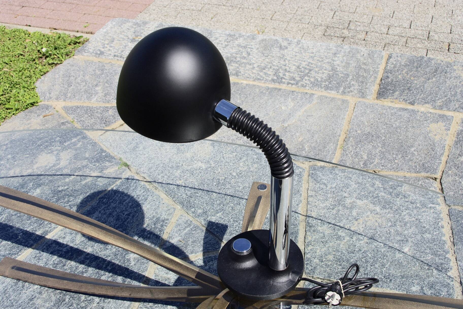 Lampe de bureau vintage en acier 1970