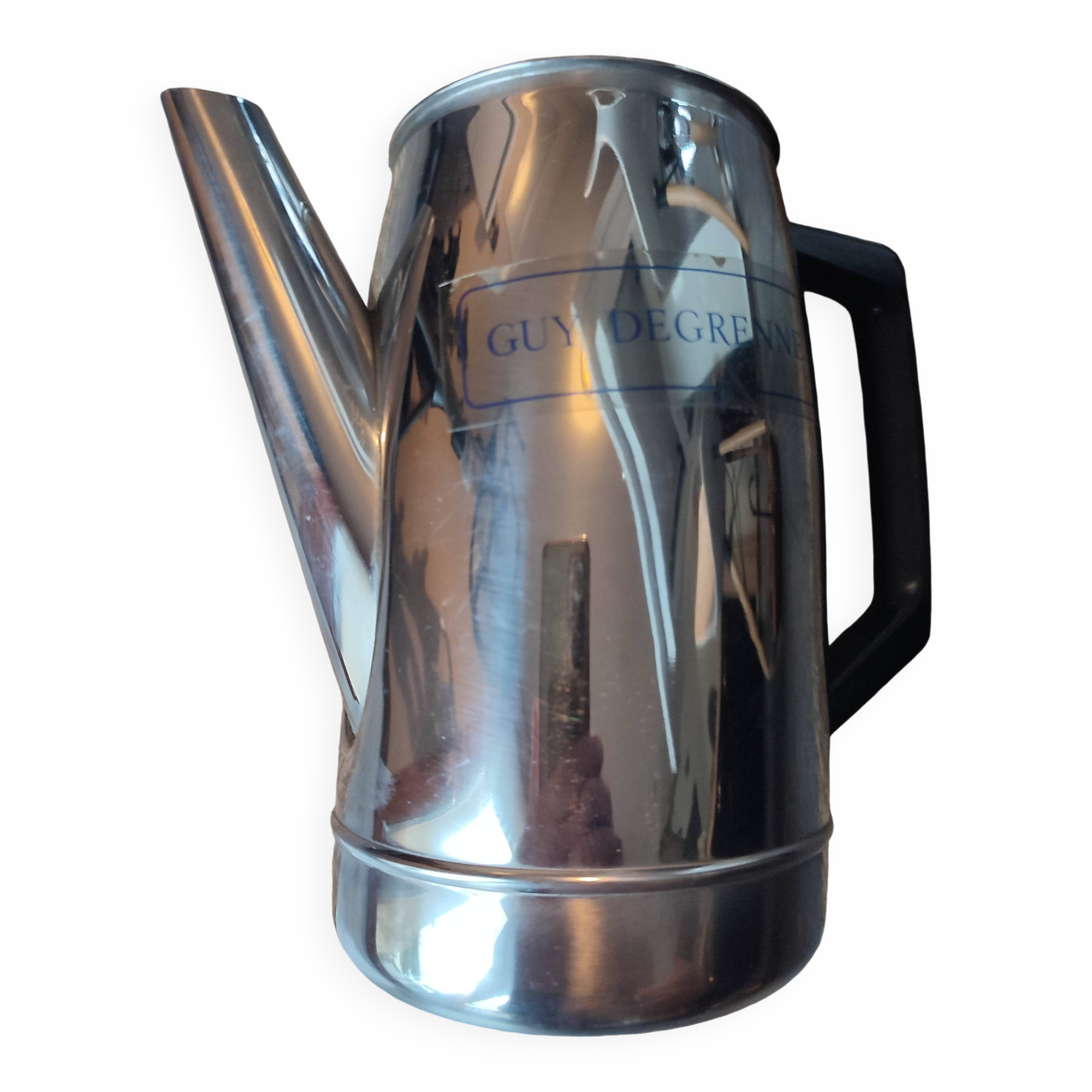Magnificent stainless steel teapot by Guy Degrenne made in France.