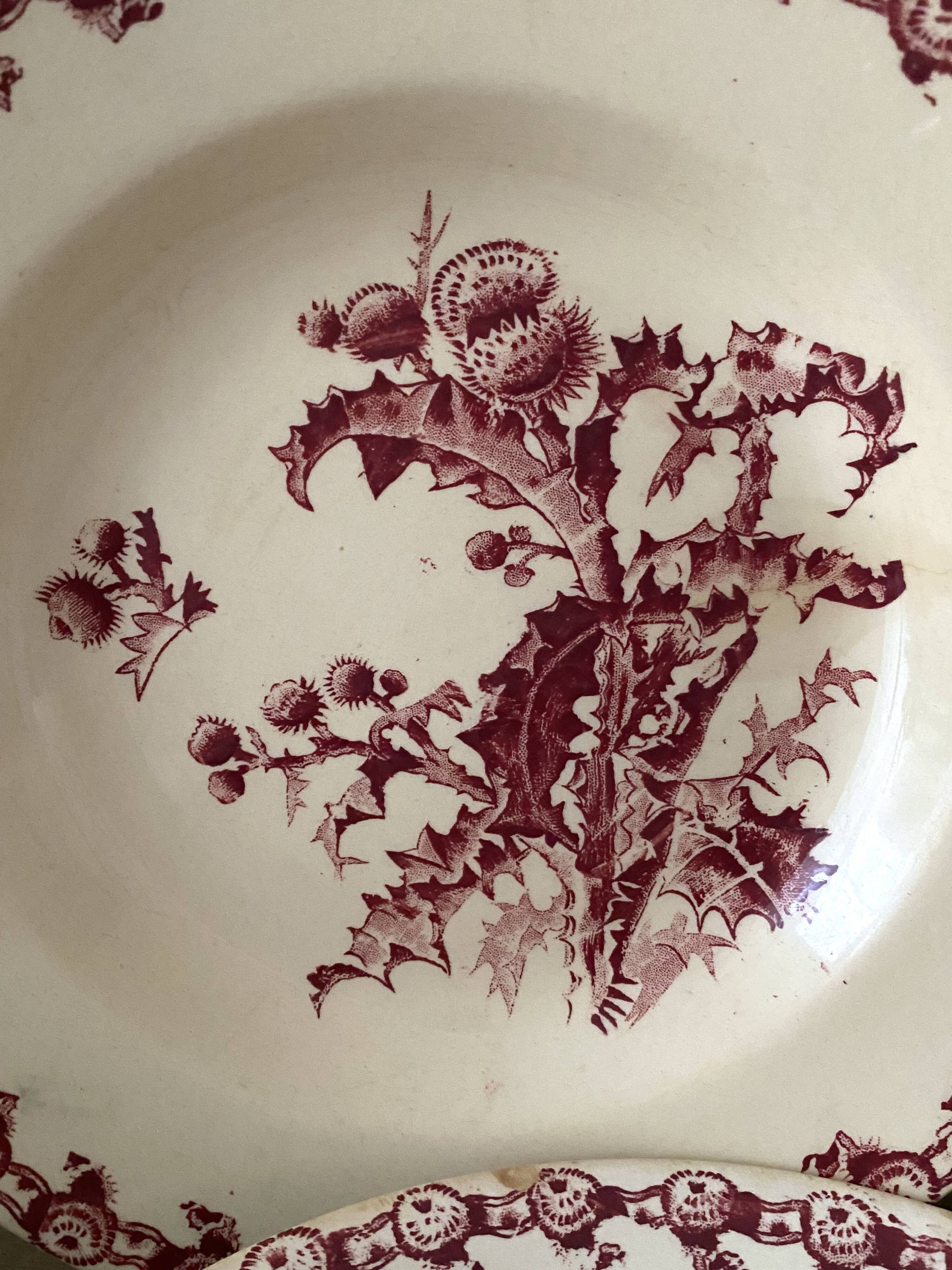 Pair of Gien porcelain plates