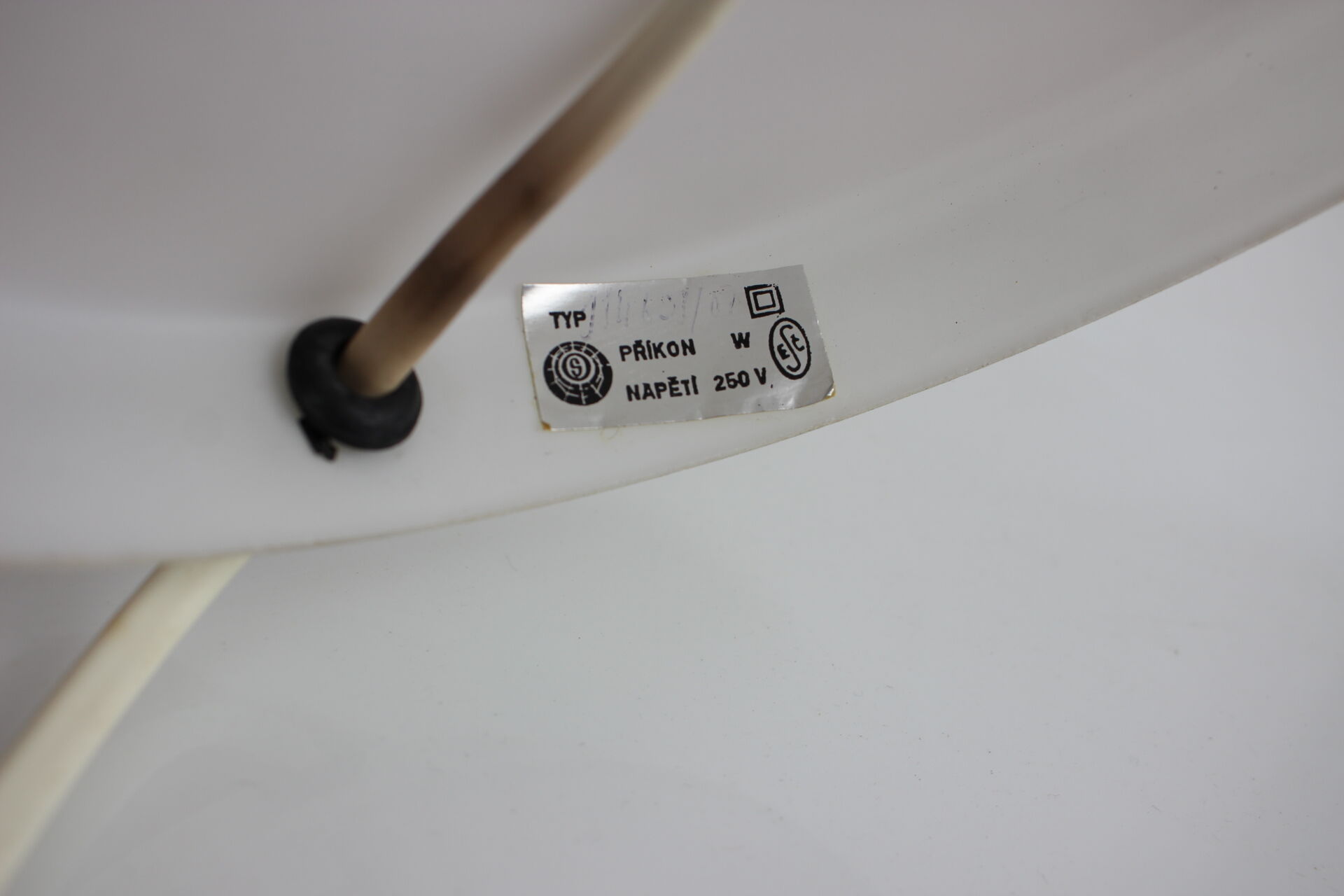 Mid-century allglass table lamp/ Osvětlovací sklo Valašské Meziříčí, 1970's