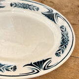 Plat ovale en faïence, Badonviller