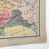 Large planisphere world map 105 by 74cm