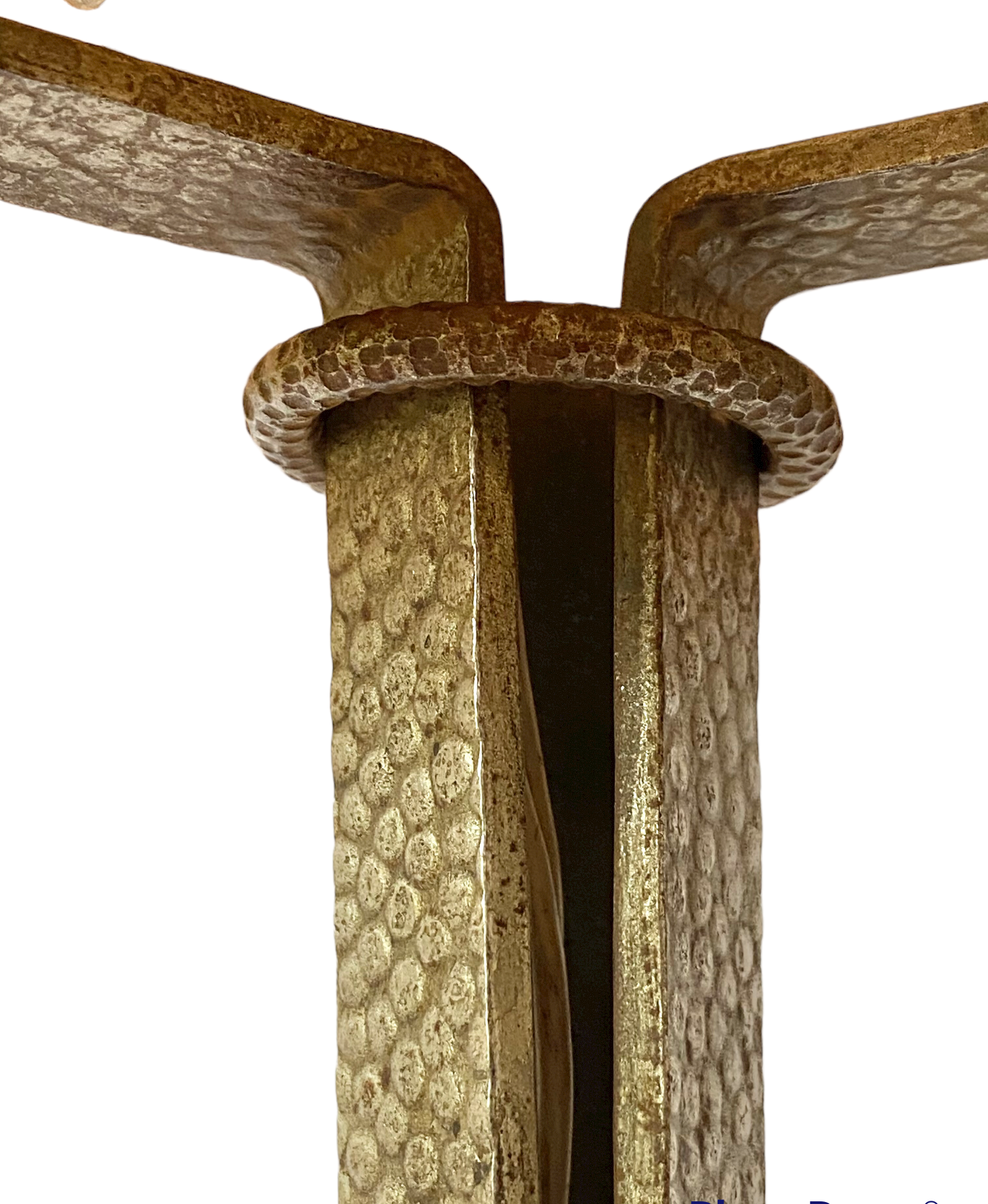 Monumental art deco pink table lamp, Muller frères Luneville, France, ca 1920s