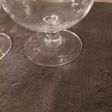 6 crystal cognac glasses