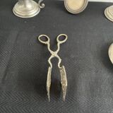 Antique scissors asparagus pliers - silver metal - putti decoration - United Kingdom