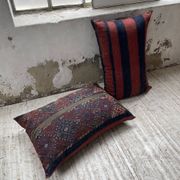 Pair of vintage XXL Kilim cushions