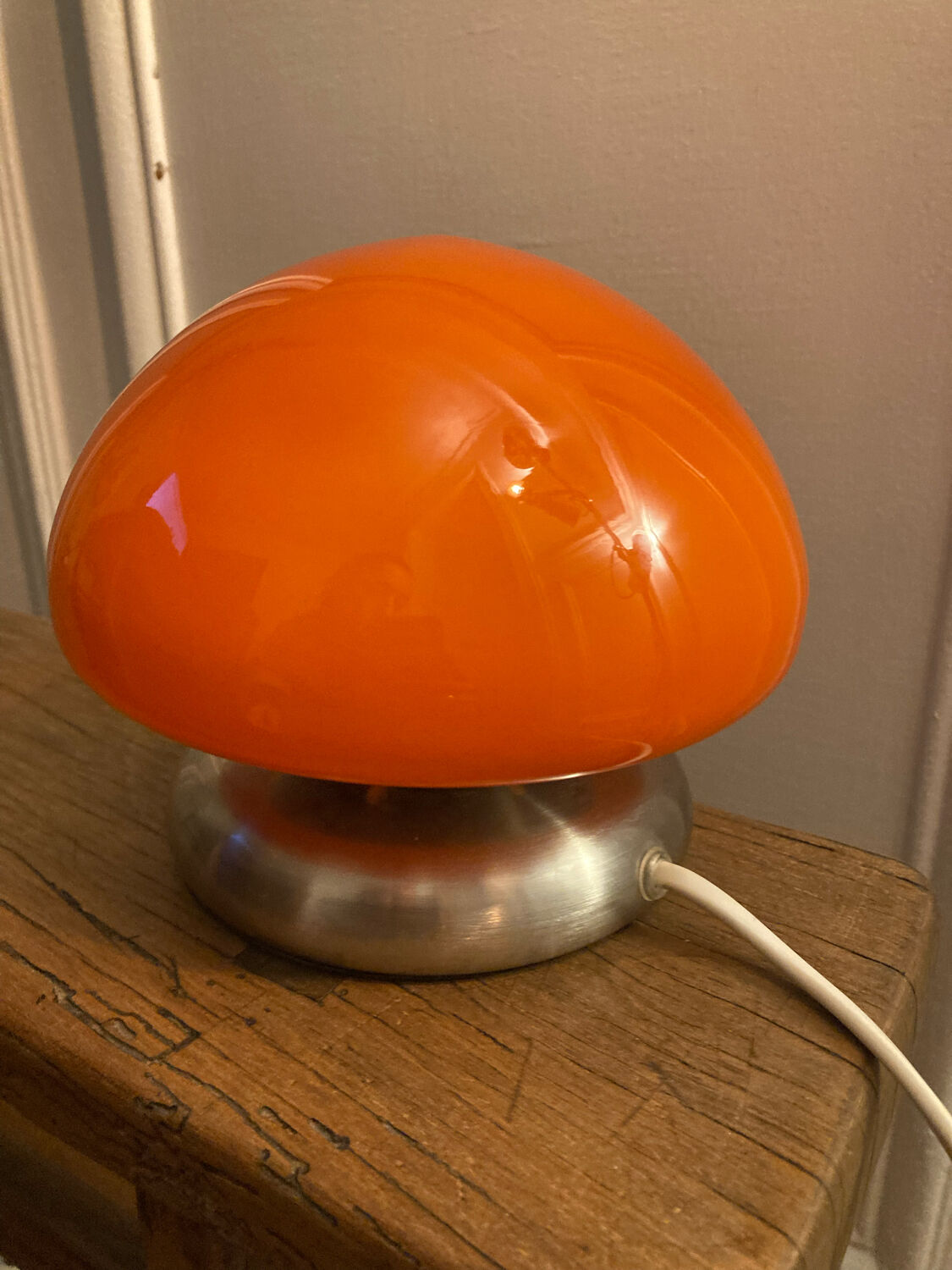 Orange mushroom lamp