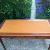Wooden leather top desk