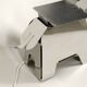 80s heavy metal chrome elephant floor lamp as side table Postmodern design
