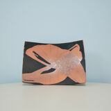 Original rectangular pink & grey bowl