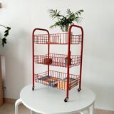 Vintage rolling dessert trolley