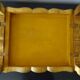Side coffee table gilded wood decoration flowers year 60