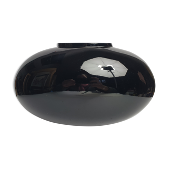 Black glass vase