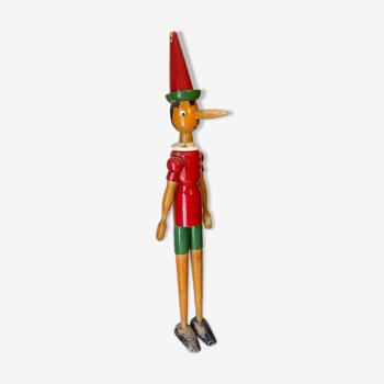 Ancient rare giant wooden Pinocchio