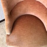 Vintage armchair in pink velvet