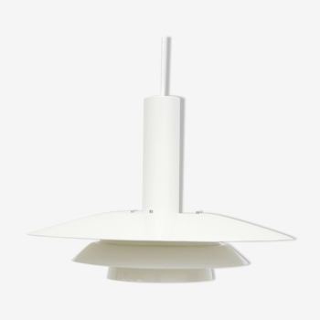 Danish white pendant mid century lamp 1960