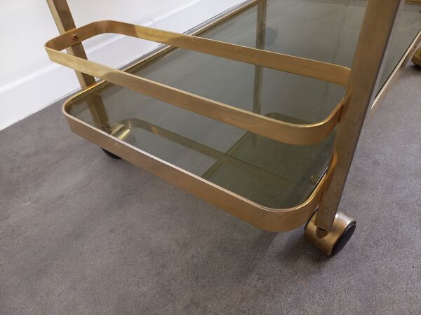 Desserte bar à roulettes années 80