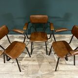 3 chaises / fauteuils en skai soudexvinyl