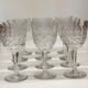 Set of 12 cut crystal stemmed glasses from the Nancy crystal factory, art deco